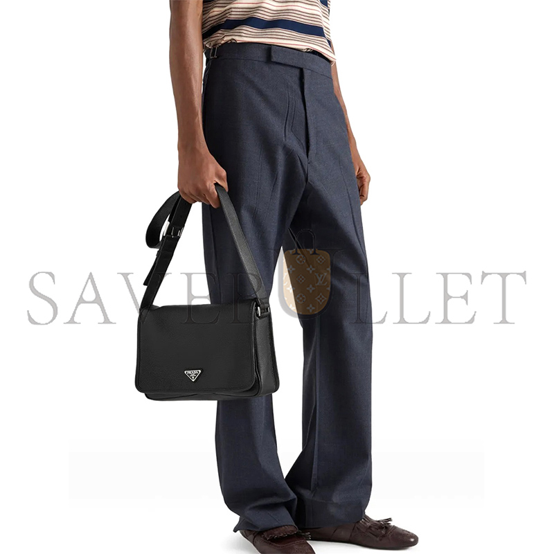 Pra*a LEATHER MESSENGER BAG 2VD075 (30*20*9cm)